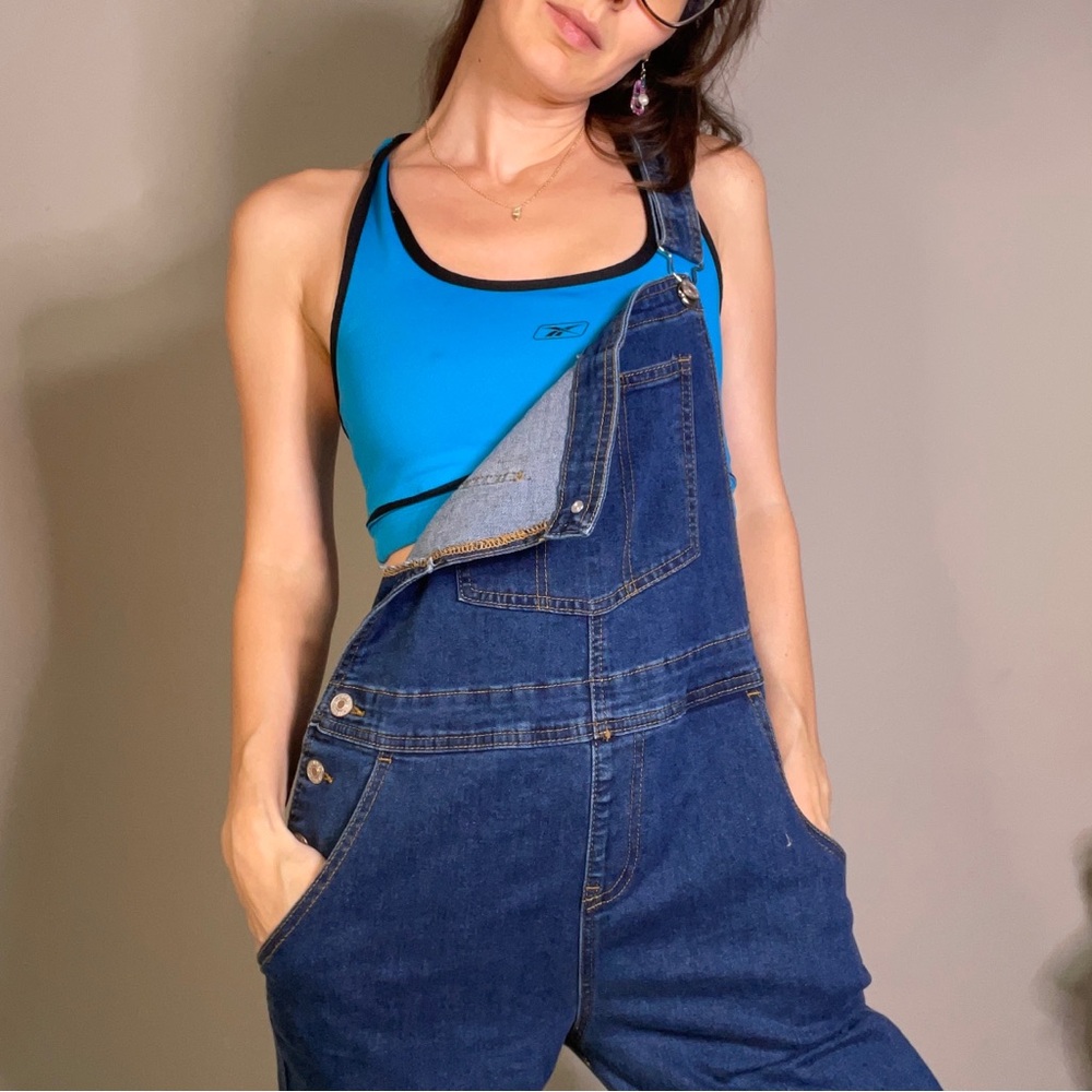 SOLD Reebok Triangle Cut Out Back Sports Bra Blue Sexy - Picture 8 of 15